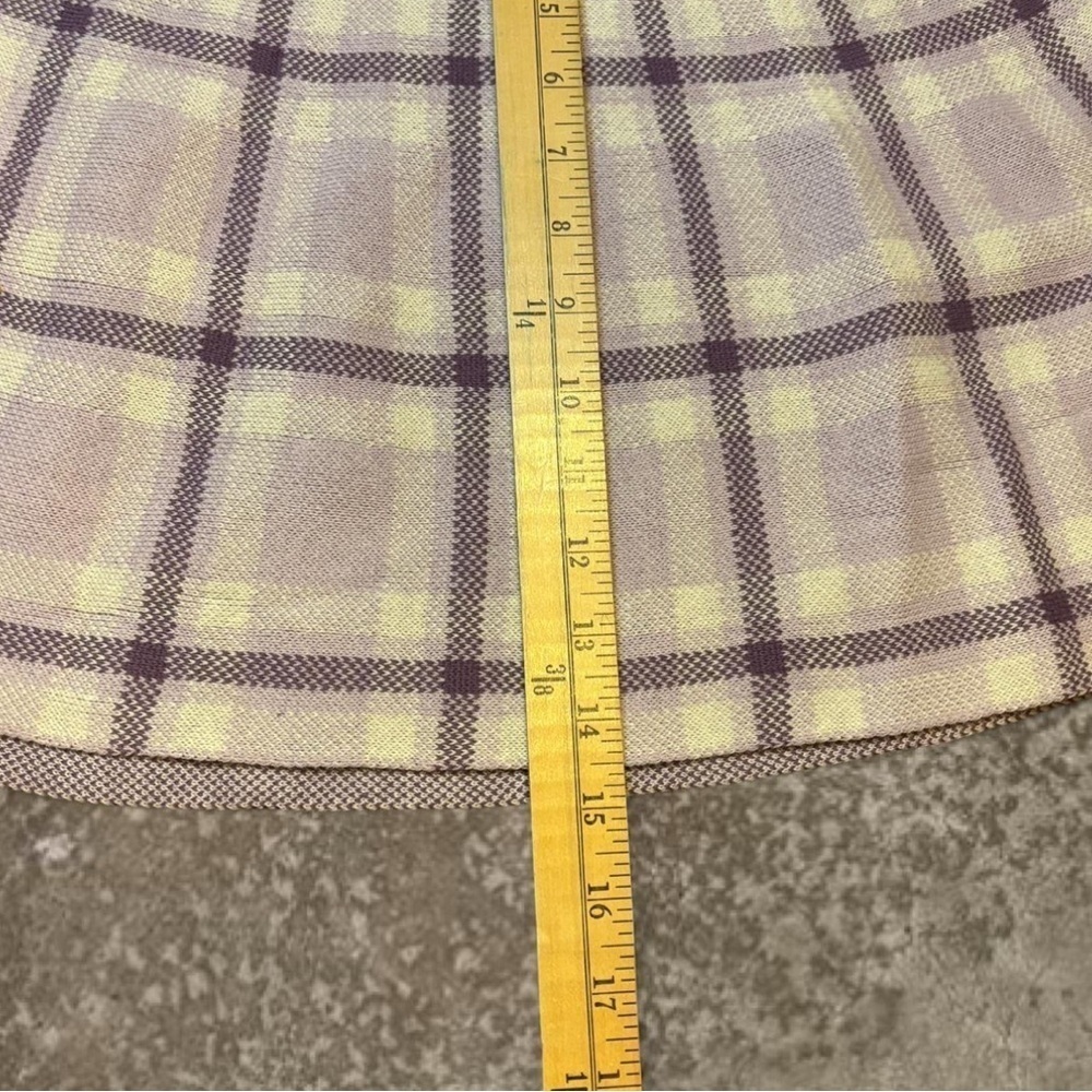 whimsy coquette bratz cottage fairy vintage cotton plaid y2k purple mini skirt - Picture 9 of 9